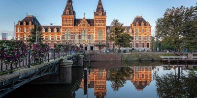 View of Amsterdam canal early morning.Amsterdam, Netherlands.